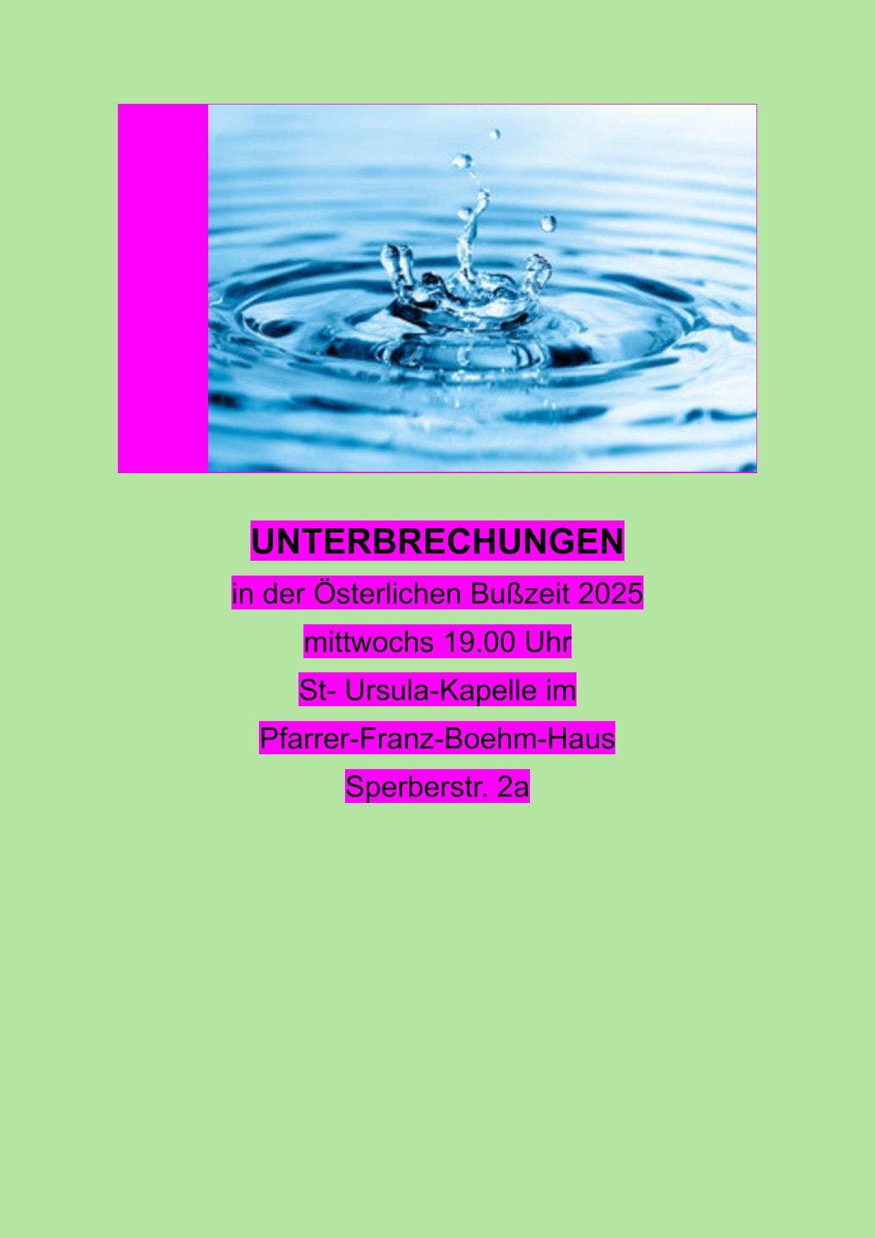 Plakat Unterbrechungen 2025-1