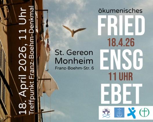 Flyer Friedensgebet 18.04.2026
