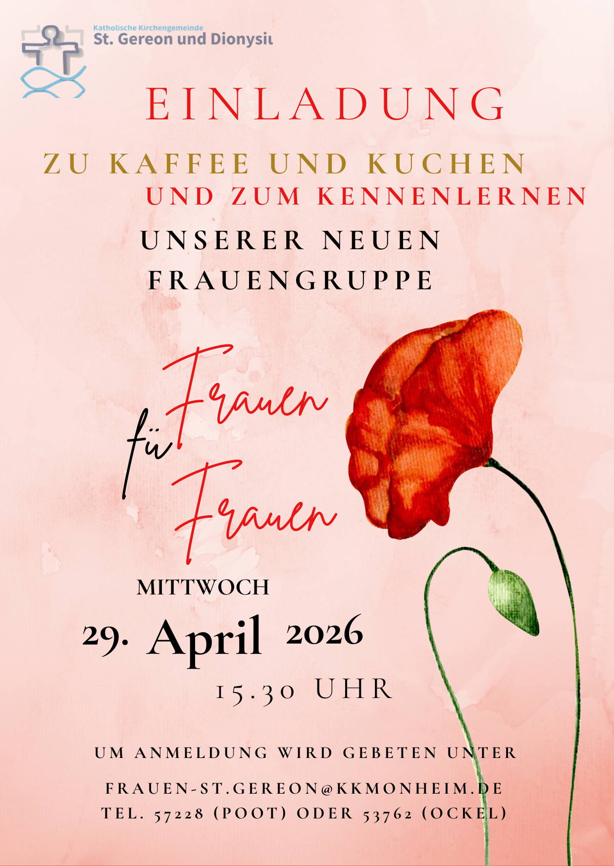 Red Watercolor Flowers Wedding Invitation (3)